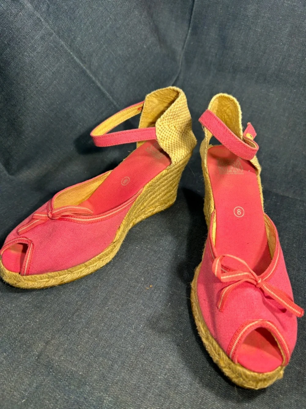 Elena Solano espadrilles wedge made in Spain peep toe